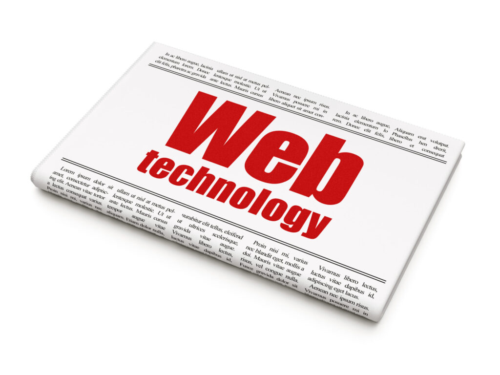 Web development concept: newspaper headline Web Technology